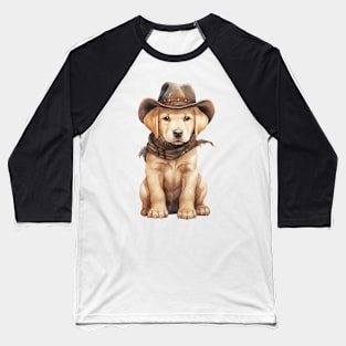 Cowboy Labrador Retriever Dog Baseball T-Shirt